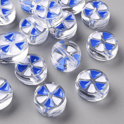 Transparent Enamel Acrylic Beads TACR-S155-005A-1
