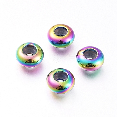 PVD Vacuum Plating 202 Stainless Steel Beads X-STAS-F148-8mm-07M-1