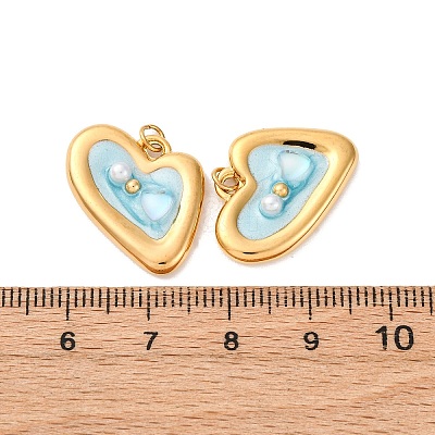 304 Stainless Steel Enamel Pendants STAS-U061-12G-1