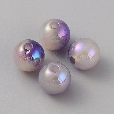 Acrylic Beads MACR-WH0009-01B-1