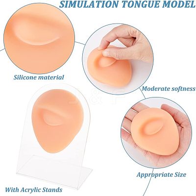 Soft Silicone Eye Flexible Model Body Part Displays with Acrylic Stands ODIS-WH0002-24-1