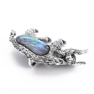 Cow Alloy Brooch PALLOY-N166-002-A02-RS-1