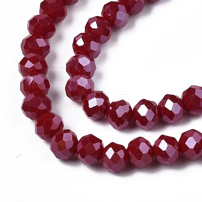 Electroplate Glass Beads Strands EGLA-A034-P4mm-A13-1