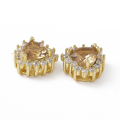 Rack Plating Brass Micro Pave Cubic Zirconia Beads KK-C007-12G-05-1
