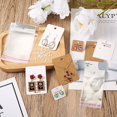 150Pcs 6 Style Paper Earring Display Cards CDIS-BT0001-01-1