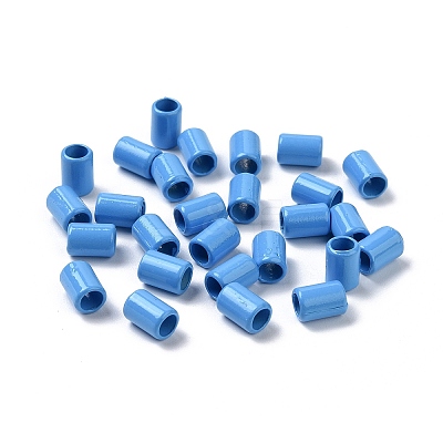 Column Rack Plating Spray Painted Alloy Beads for Jewelry Making PALLOY-F291-01J-1