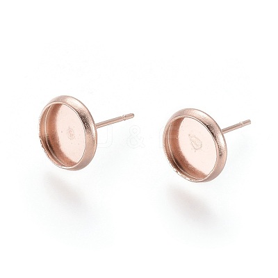 304 Stainless Steel Stud Earring Settings STAS-K131-B-01RG-1