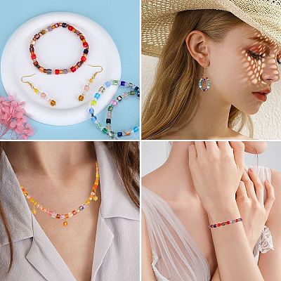 2 Bags Imitation Artificial Crystal Glass Beads GLAA-SZ0001-95C-01-1