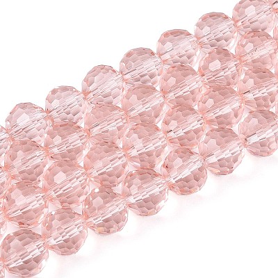 Transparent Glass Bead Strands GLAA-R095-8mm-35-1