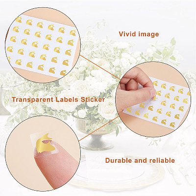80 Sheets 4 Patterns PVC Waterproof Self-Adhesive Sticker Sets STIC-OC0001-10B-1