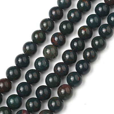Natural Indian Bloodstone Beads Strands G-G954-02-8mm-1
