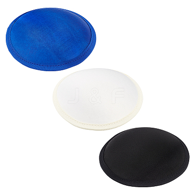 3Pcs 3 Colors Polyester Round Fascinator Hat Base for Millinery AJEW-FG0002-76-1