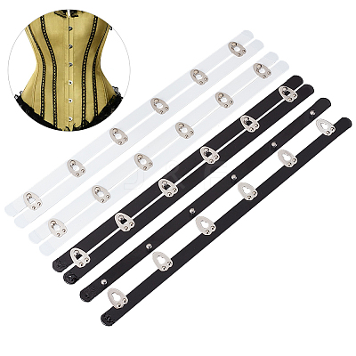 4 Pairs 2 Styles Iron & 201 Stainless Steel Corset Busk FIND-BC0004-84-1