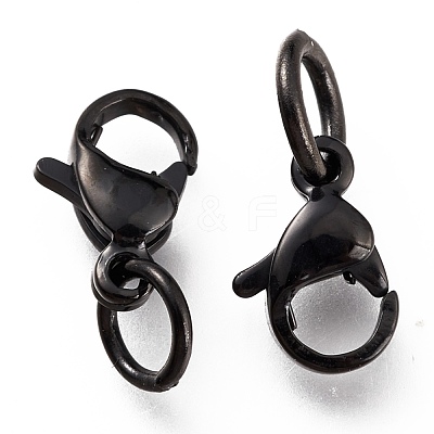304 Stainless Steel Lobster Claw Clasps Ion Plating(IP) STAS-G240-01A-EB-1