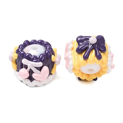 Opaque Acrylic Enamel Beads AC-CBA9912-01-1