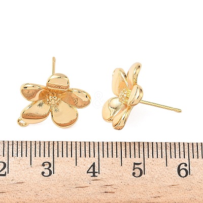 Brass Stud Earring Findings KK-D024-06G-1