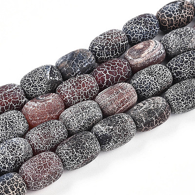 Natural Weathered Agate Beads Strands G-N344-42B-1
