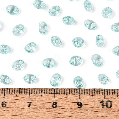 Transparent Colours Luster Glass Seed Beads SEED-N008-09C-1