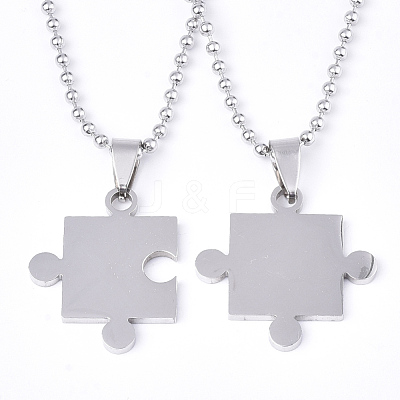 Non-Tarnish Valentine's Day Theme 304 Stainless Steel Pendants Necklaces STAS-S079-97-1
