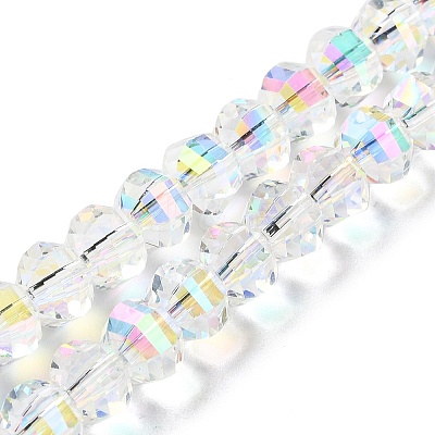 Transparent Electroplate Glass Beads Strands X-GLAA-Q099-C01-14-1-1