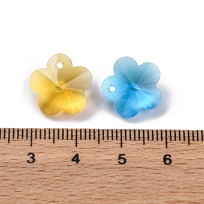 100Pcs 10 Colors Glass Pendants AJEW-H154-08C-1