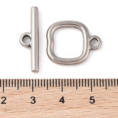 Non-Tarnish 304 Stainless Steel Toggle Clasps STAS-Q324-18P-1