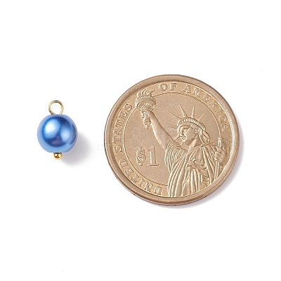 Glass Pearl Pendants PALLOY-JF01880-01-1