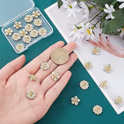 24Pcs 2 Style Brass Beads FIND-FH0004-18-1