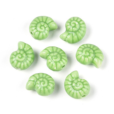 Glazed Porcelain Beads PORC-I028-02C-01-1