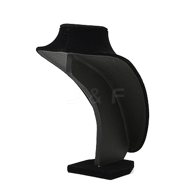 MDF Covered with Velveteen Bust Shaped Necklace Display Stands ODIS-S015-01B-1