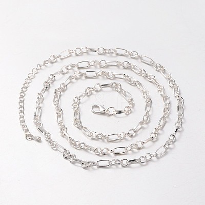 Iron Figaro Chain Necklace Making MAK-J004-24S-1
