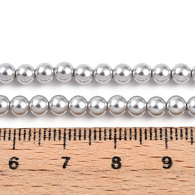 Baking Paint Pearlized Glass Pearl Bead Strands HY-N002-4mm-A03-1