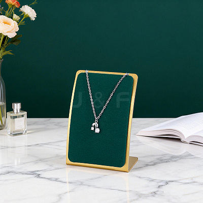 Stainless Steel Cambered Back Single Necklace Display Stands ODIS-WH0099-220B-1