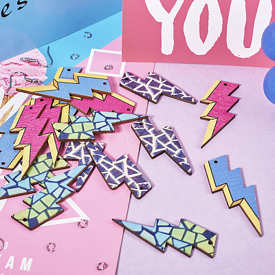 DIY Lightning Bolt Earring Making Kit DIY-TA0006-29-1