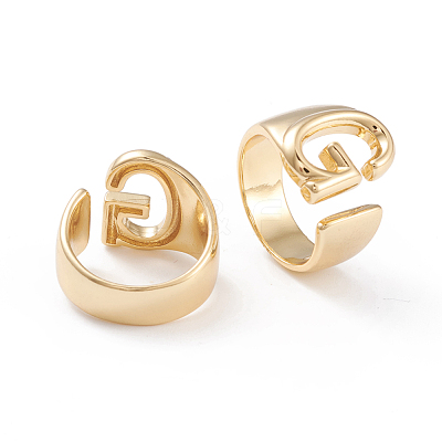 Brass Cuff Rings X-RJEW-L097-06G-1