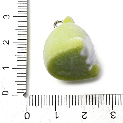 Flocky Animal Resin Pendants FIND-S001-03F-1