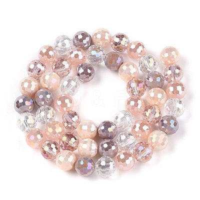Electroplate Glass Bead Strands GLAA-Z006-01D-1