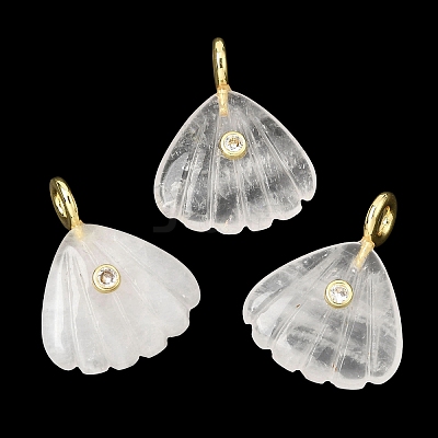 Natural Quartz Crystal Carved Pendants X-G-C282-05E-1