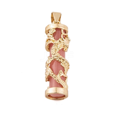 Synthetic Luminous Stone Column Pendants FIND-C058-01G-04-1