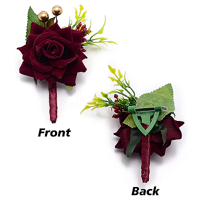 Silk Brooch AJEW-WH0240-16-1