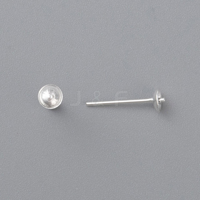 304 Stainless Steel Stud Earring Findings STAS-H436-25S-6mm-1