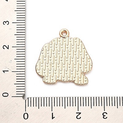 Animal Puppy Alloy Enamel Pendants FIND-V001-03G-05-1