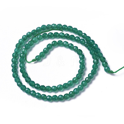 Natural Dyed & Heated Green Onyx Agate Beads Strands G-F596-12B-2mm-1
