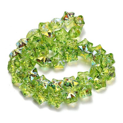 Electroplate Baking Paint Glass Beads Strands EGLA-K061-12A-AB05-1