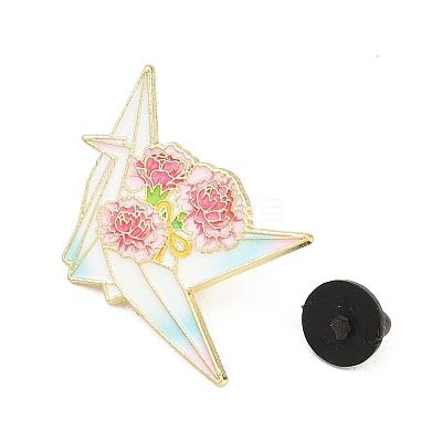 Light Gold Alloy Enamel Brooch JEWB-K018-39D-G-1