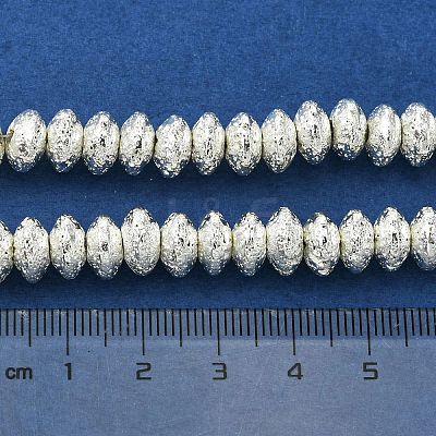 Electroplated Natural Lava Rock Beads Strands G-I360-P01-04-1
