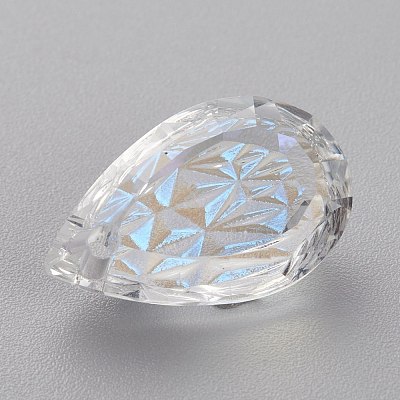 Embossed Glass Rhinestone Pendants GLAA-J101-05B-001MO-1