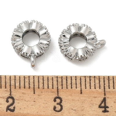 Brass Micro Pave Cubic Zirconia Tube Bails KK-U050-08P-1