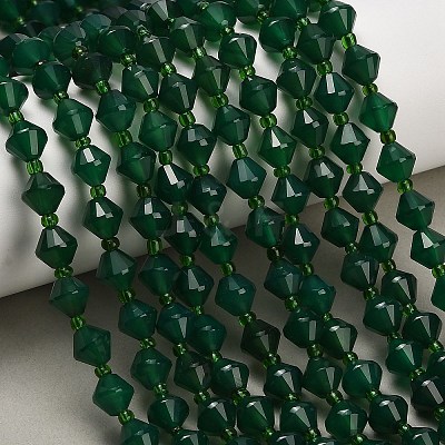 Natural Green Chalcedony Beads Strands GG-NH0004-C01-1