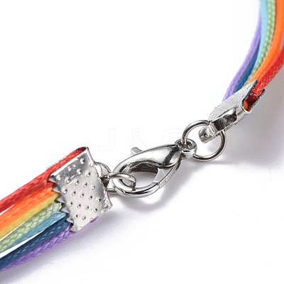 Waxed Polyester Cord Choker Necklaces NJEW-JN02429-1